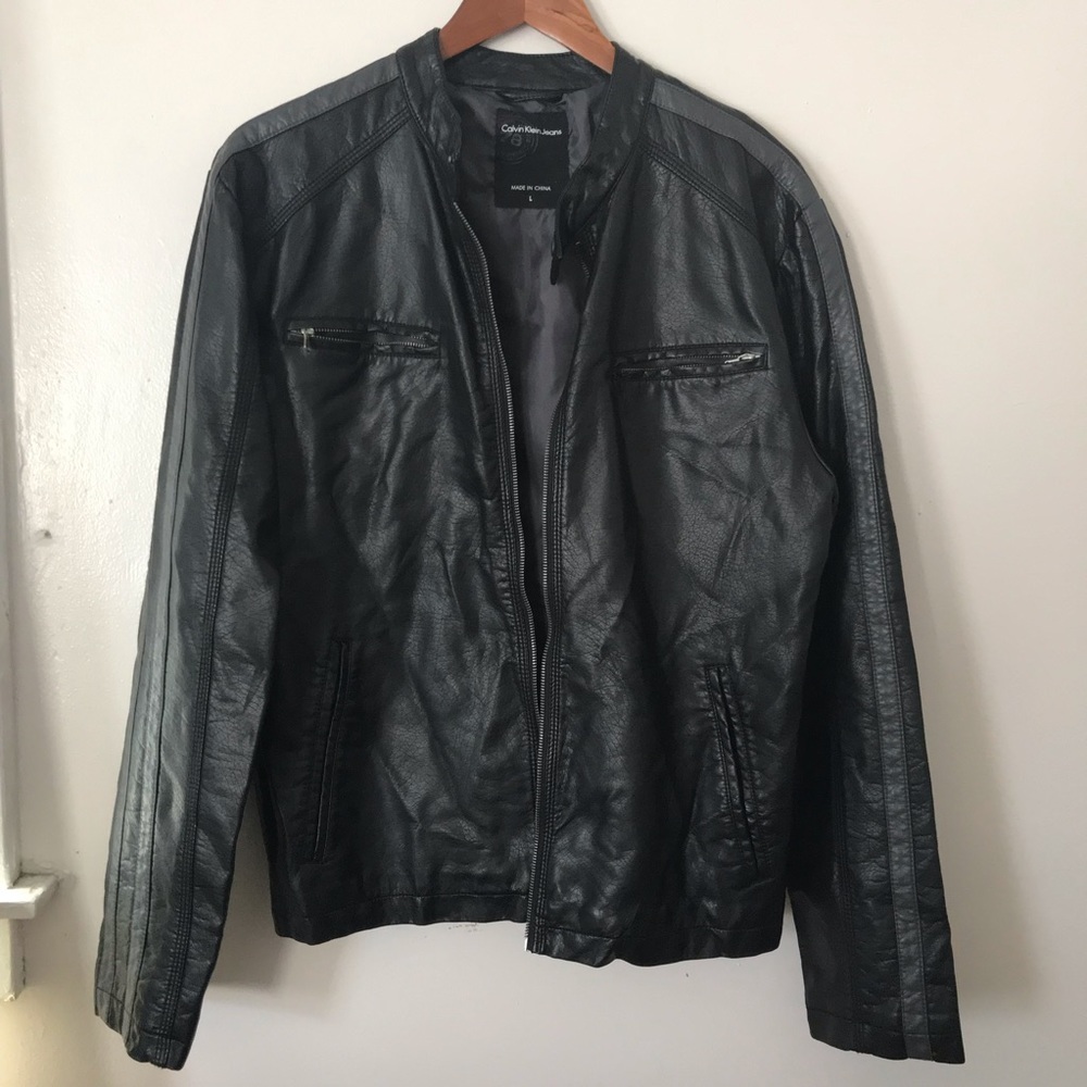 Calvin Klein Black Moto Jacket